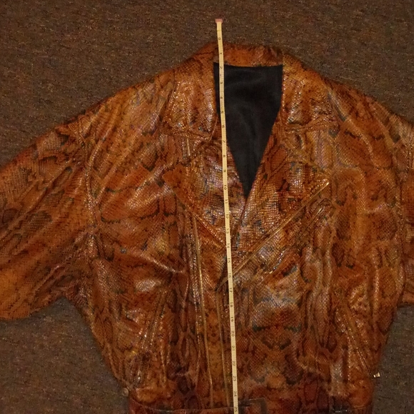 Gianni Versace Python Leather Biker Jacket - Picture 4 of 12